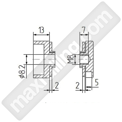 Styklodyrjach gold zlaten sateniran Ф30mm. Златен сатениран стъклодържач Ф30мм.